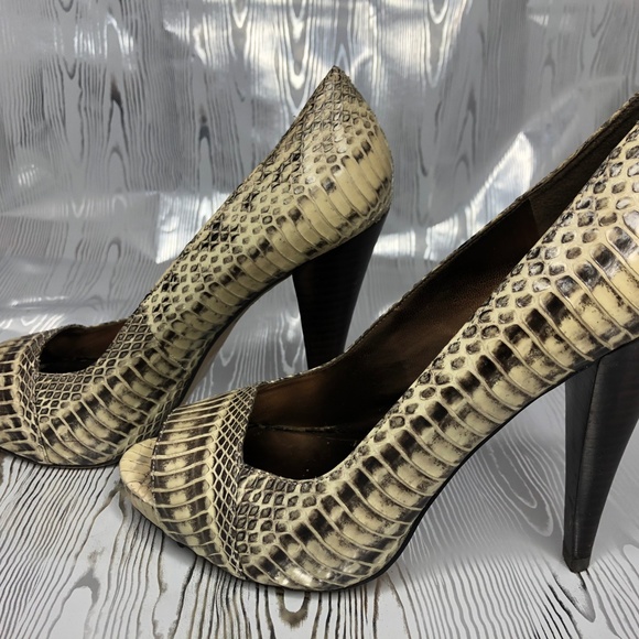 Aldo Snake Print peep toe pumps - Picture 2 of 3